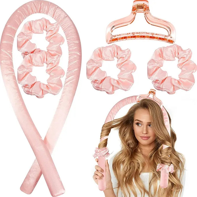 Heatless Hair Curling Set – Overnight Soft Curls Kit