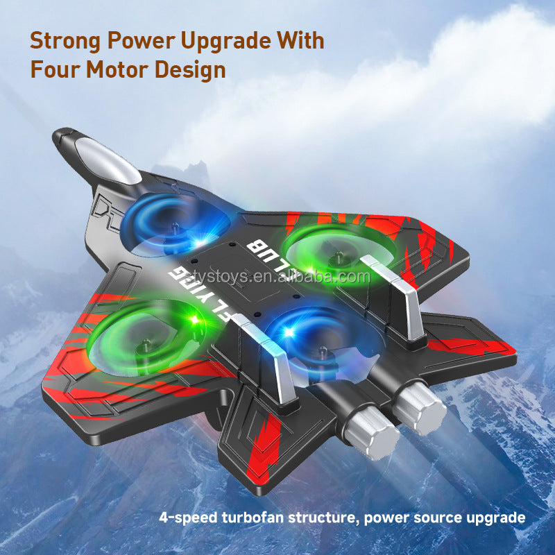 LED RC Fighter Drone Plane – 2.4G Remote Control Flying Toy
