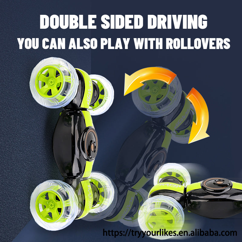 360° RC Stunt Car – Double-Sided Remote Control Flip Car