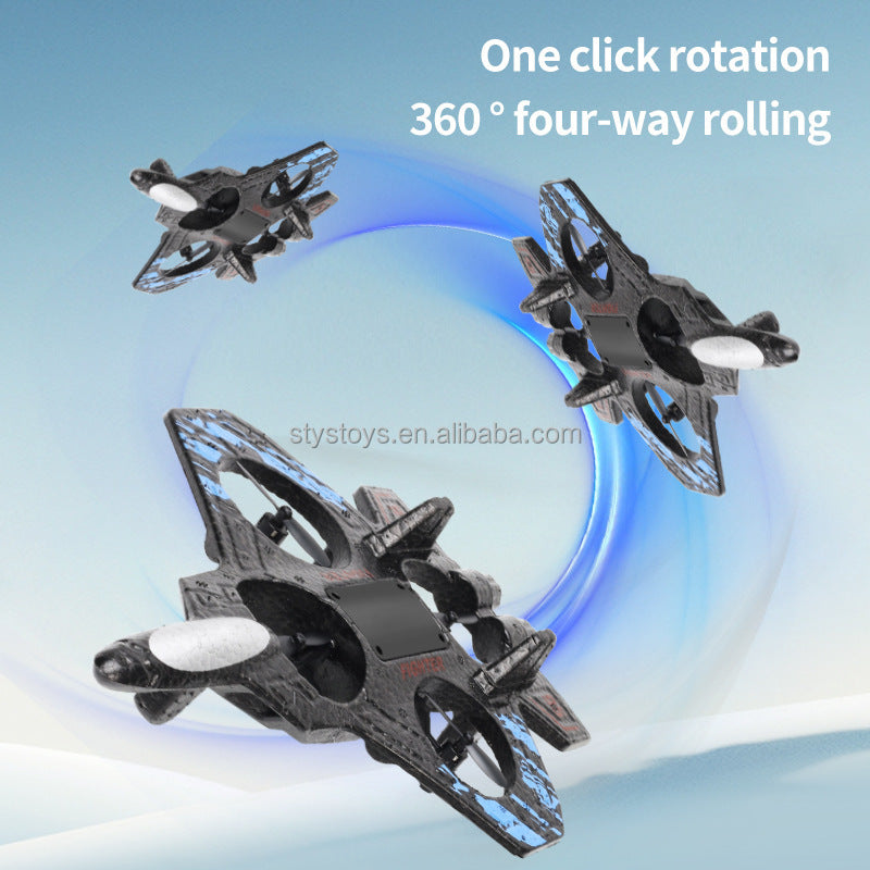 LED RC Fighter Drone Plane – 2.4G Remote Control Flying Toy