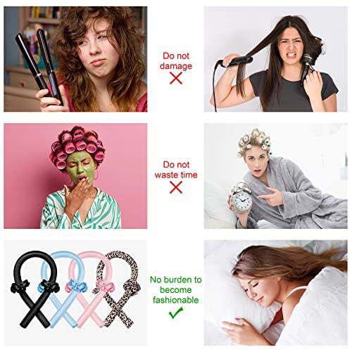 Heatless Hair Curling Set – Overnight Soft Curls Kit