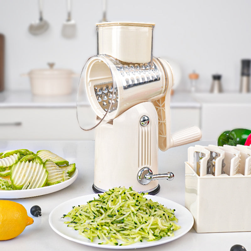 Rotary Drum Vegetable Slicer & Shredder
