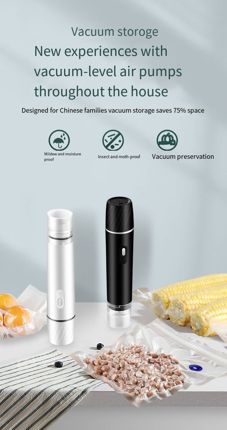 Mini Portable Vacuum Food Sealer+2 storage bags