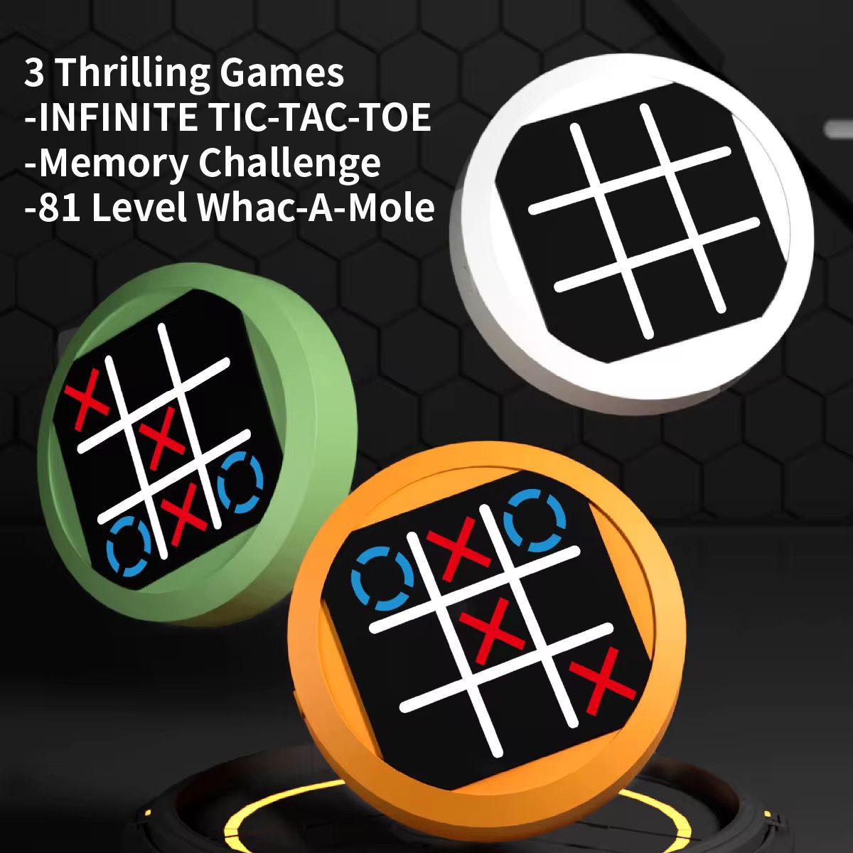Smart Tic-Tac-Toe 4-in-1 Electronic Game – Interactive Handheld Puzzle Toy